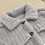Elara Cropped Teddy Fleece Jacket