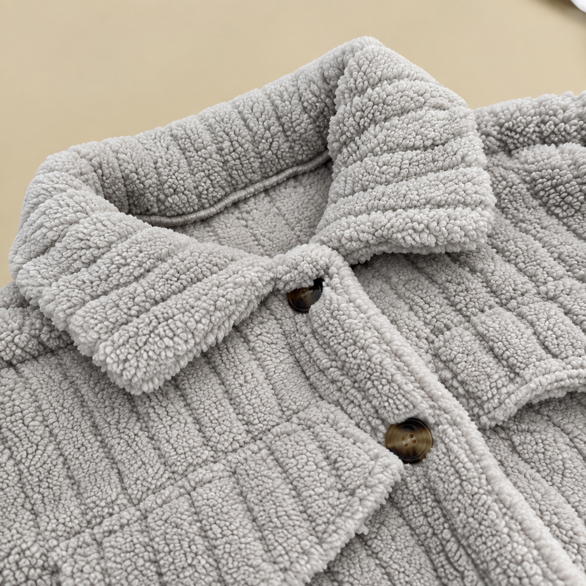 Elara Cropped Teddy Fleece Jacket