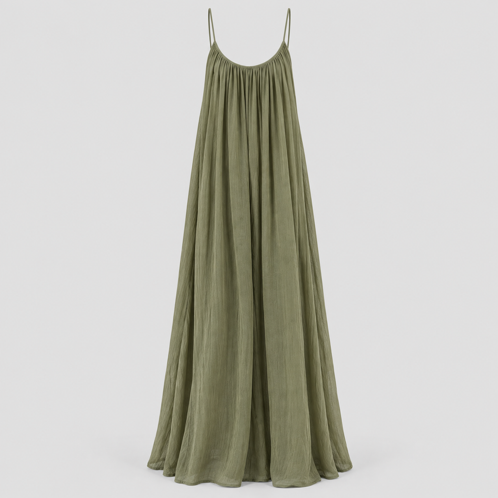 Camille – V-Back Flowing Maxi Dress