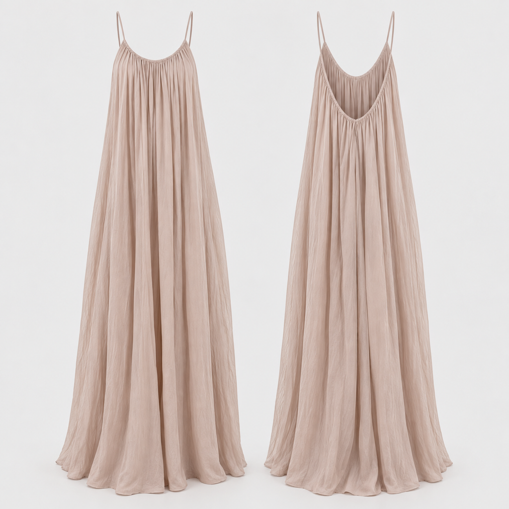 Madeleine – V-Back Flowing Maxi Dress