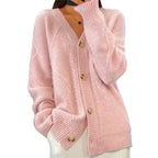 Lena Women's Cardigan – Soft Buttoned Cardigan with Elegant Long Sleeves
