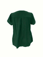 Basha | Ruffle Short Sleeve Blouse With Single Button