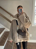 Silvana | Oversized High-Neck Teddy Jacket