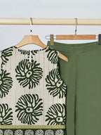 Monica | Green Floral Two-Piece Set
