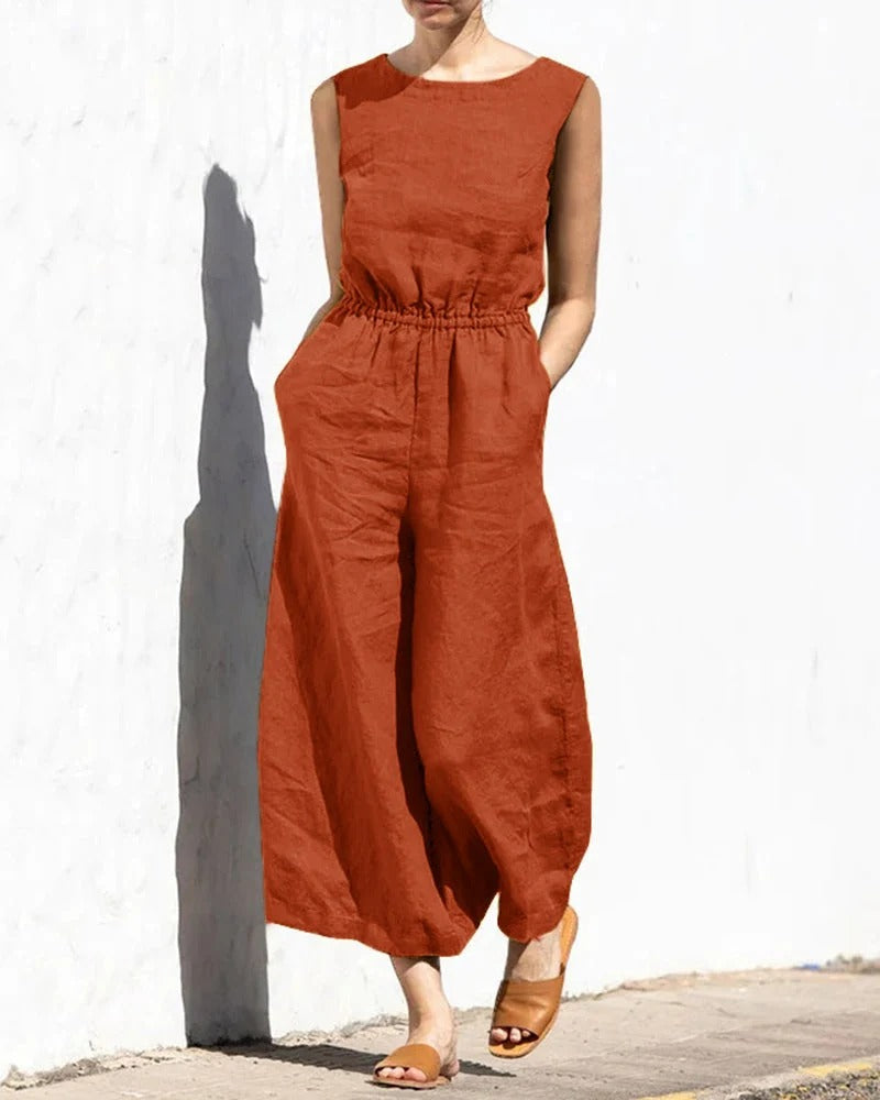 Wide Leg Long Jumpsuit
